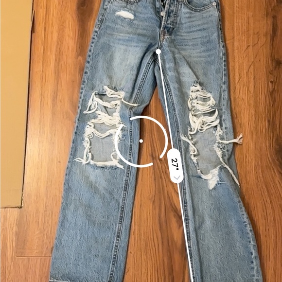 Aeropostale Blue Distressed 90s Baggy Jeans - Picture 5 of 5